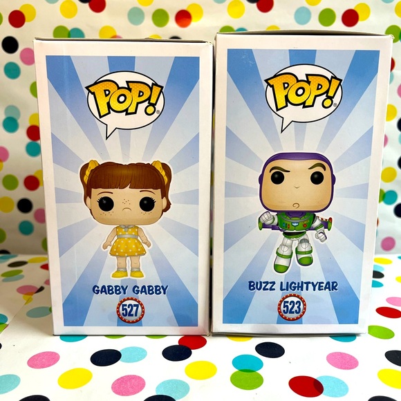 Disney Pixar Funko Pop Bundle Buzz Lightyear (523) & Gabby Gabby (527) - Picture 3 of 4